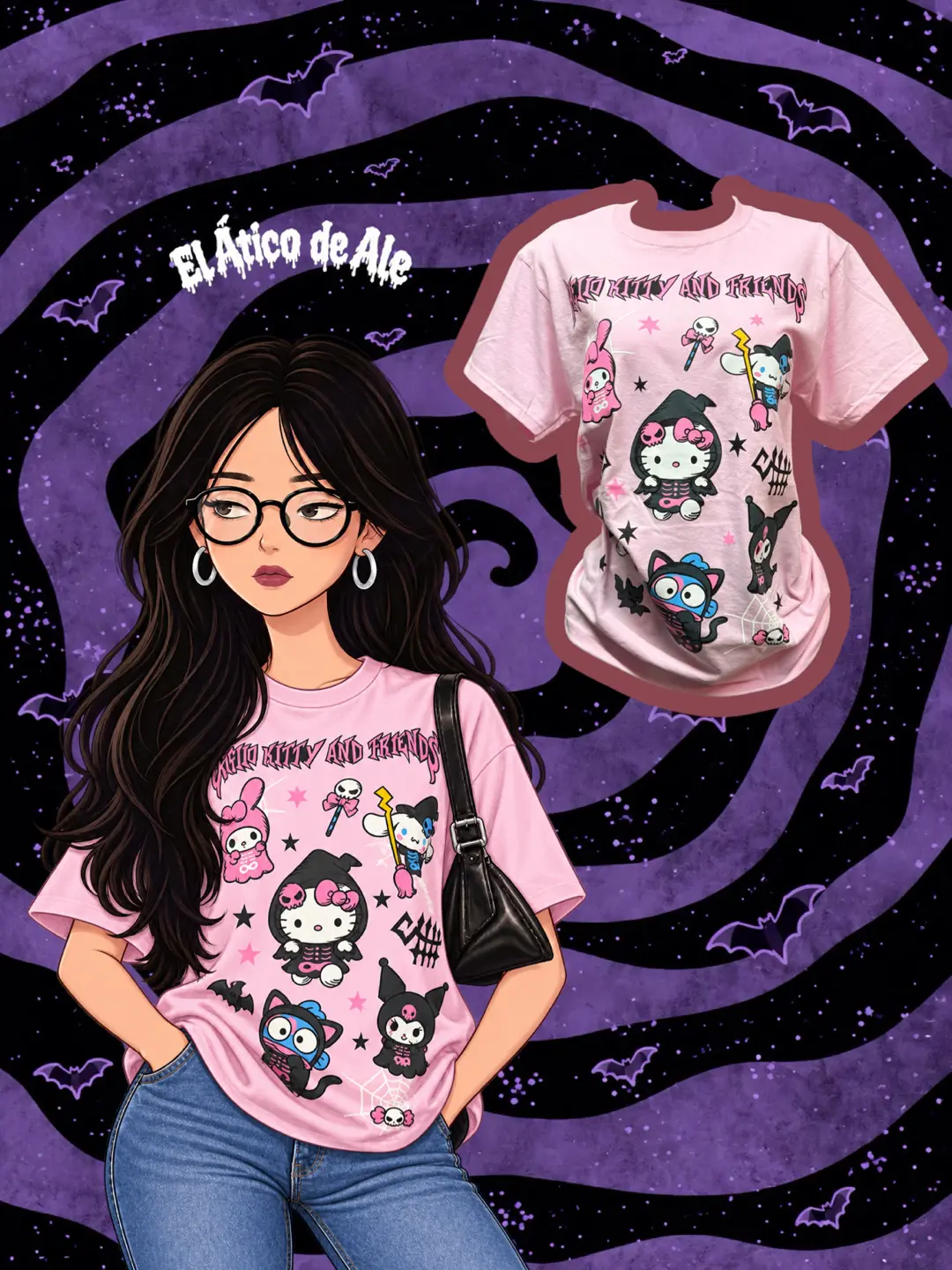 Playera Hello Kitty Halloween