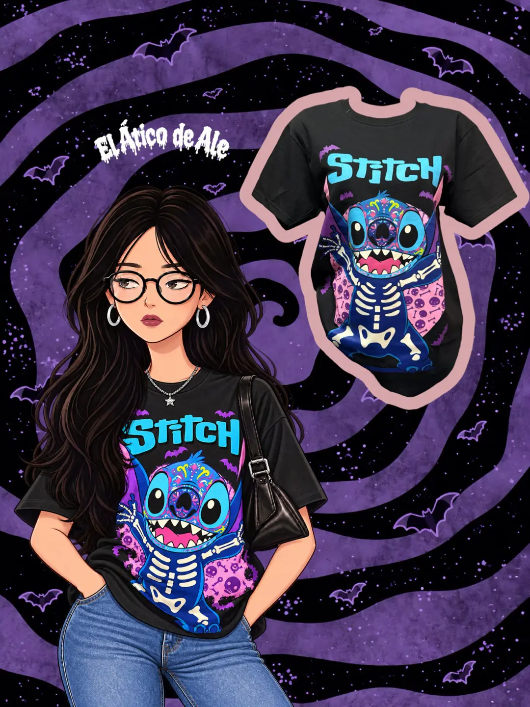 Playera Stitch Halloween